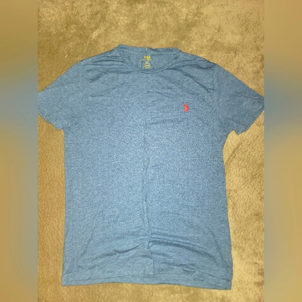 Mens Blue Polo Ralph Lauren Tee Size MEDIUM